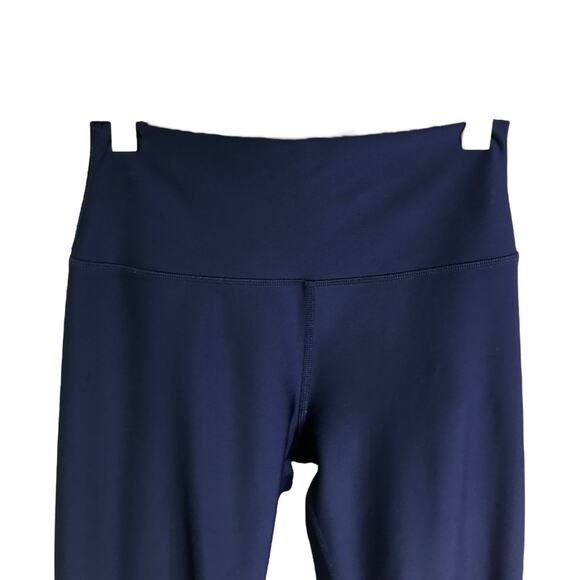 Alo Leggings Womens Sz M Navy Blue Athletic Yoga Elastic High Waist Pull-On - Picture 4 of 6